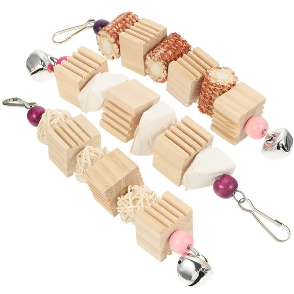 KHBUAB Pet Bird Toys Assorted Color Cuttlebone 3Pcs 9.8X1X1In