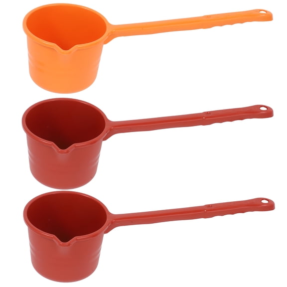 WHAMVOX 3pcs Assorted Color PP Material Long Handle Water Scoop Large Ladle for Daily Use at Home