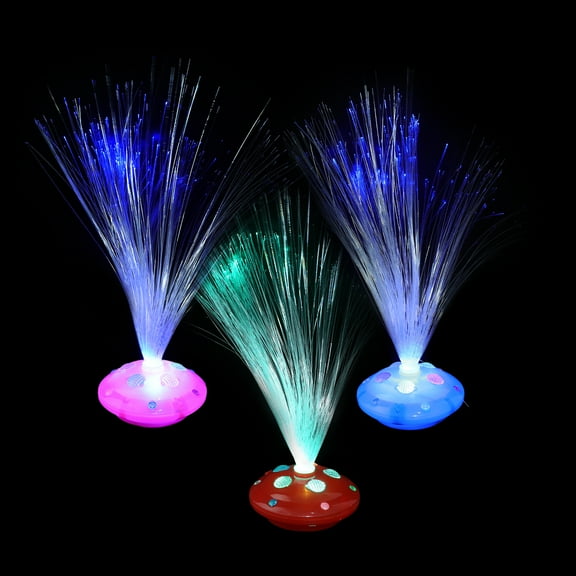 unbranded  3 Pcs Fiber Optic LED Light Night Lamp Stars Filament Rotating Desk