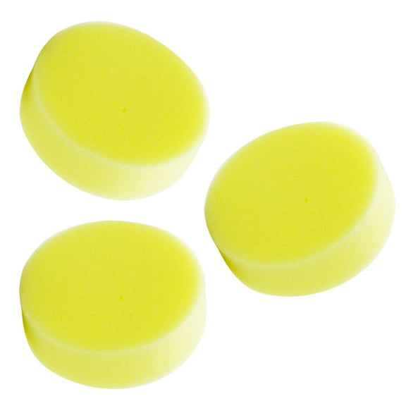 Worgeous 3 Pack Yellow Cleaning Sponge for Waxing and Polishing Car and Shoes Durable Premium Material