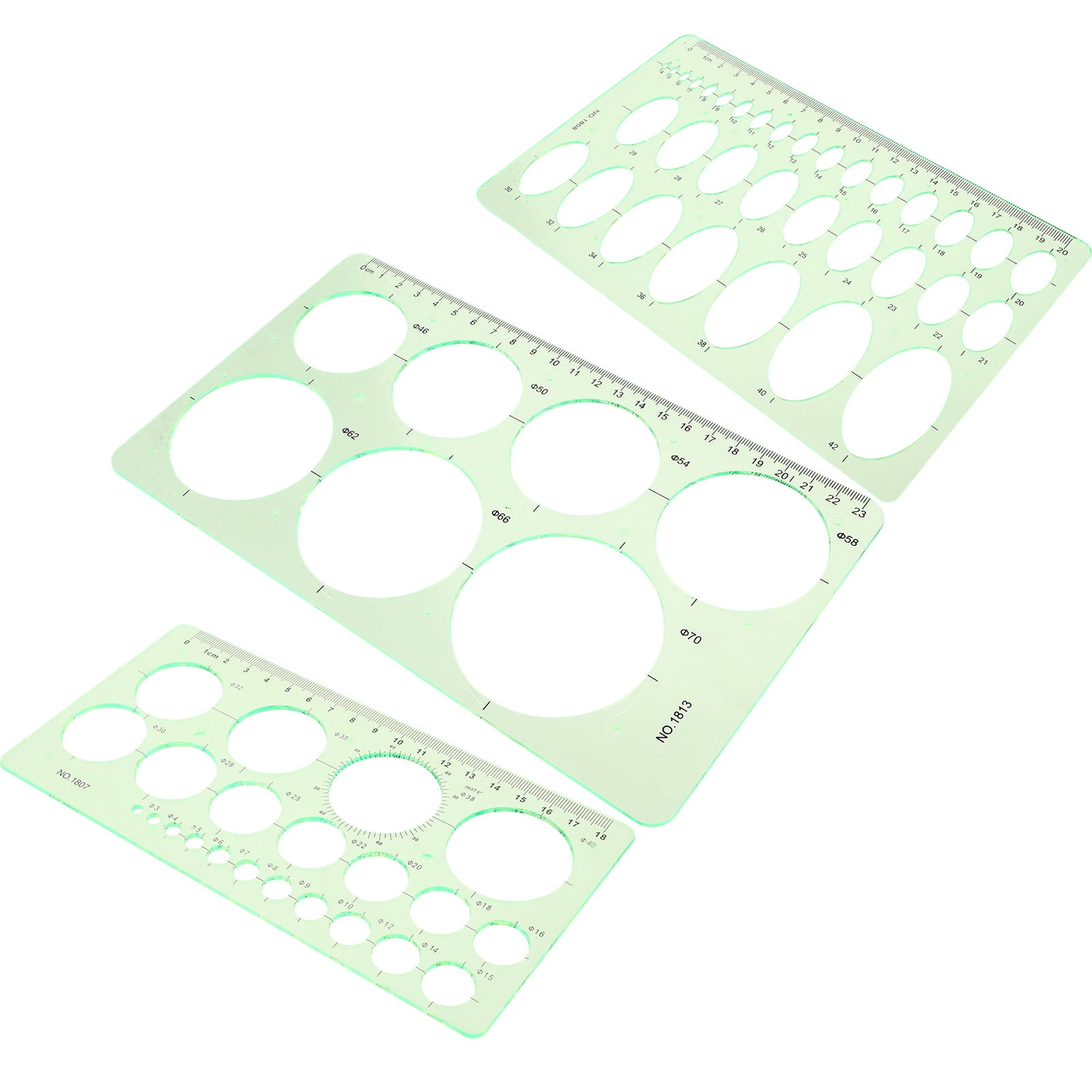 Elips Ruler unbranded 3 Pcs Helix Circle Ruler Ellipse Template Student - Walmart.com