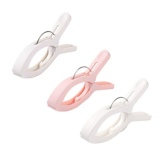 unbranded 3 Pcs Safety Windproof Clothing Clip 15.5*2.2cm Pink