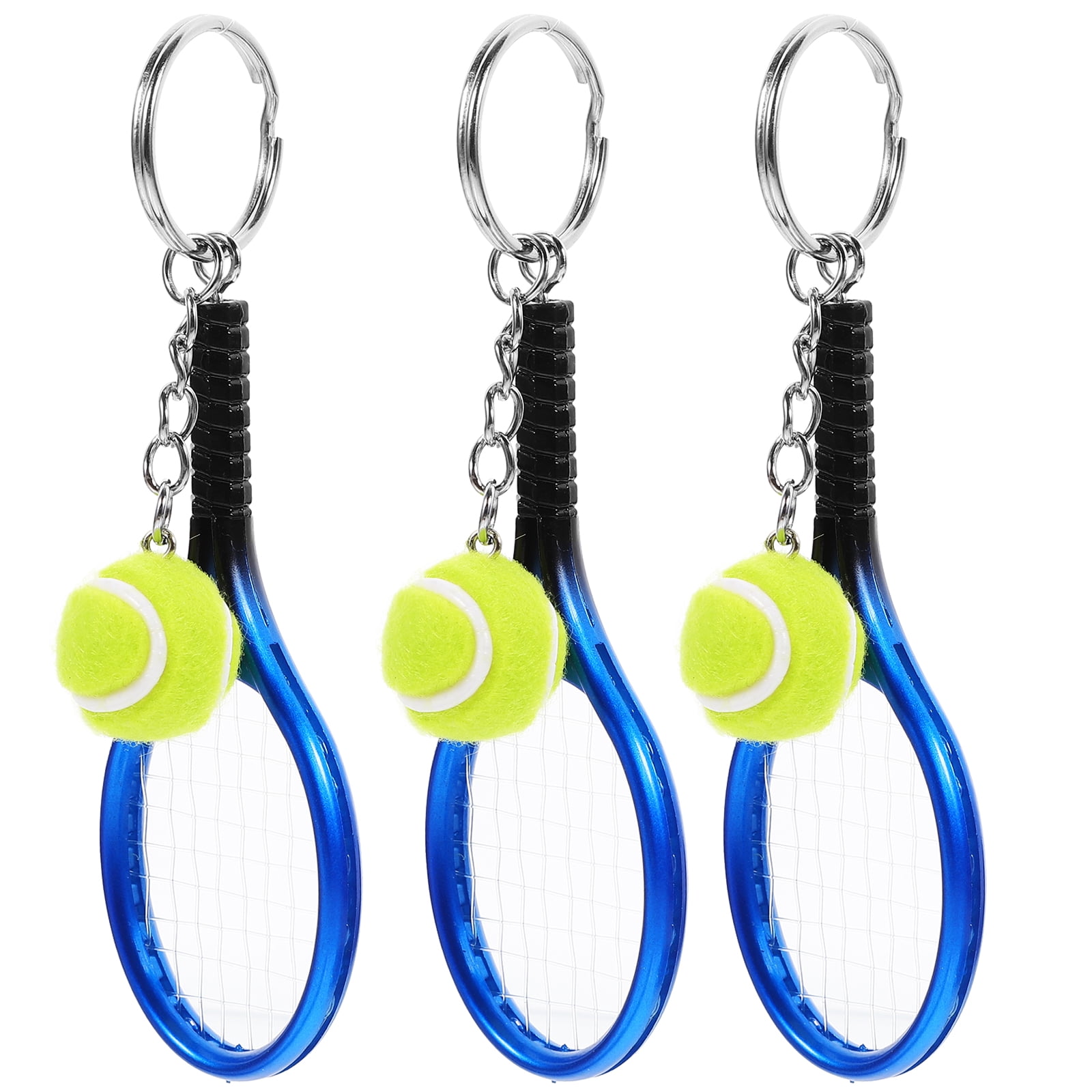 unbranded 3 Pcs Lanyard Chain Tennis Keychain 9.00X3.50X0.60CM Blue