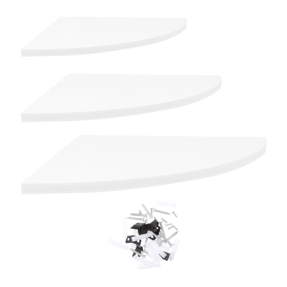 KHBUAB 3-Piece White Plasterboard Wall Corner Decoration for Home Organization and Stylish Interior Design