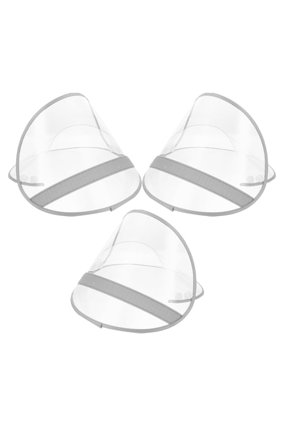 Transparent Hat Brim for Raincoat with Clear Visibility and Easy Installation 3pcs