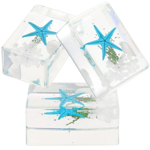 HOOWIFFY Resin Ocean Animal Figurines Marine Animals Specimen Resin Crafts Office Decoration 3Pcs