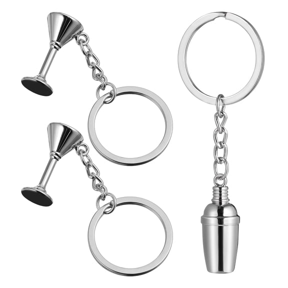 OUNONA Aesthetic Keychain Goblet Shape Alloy 3 Pcs