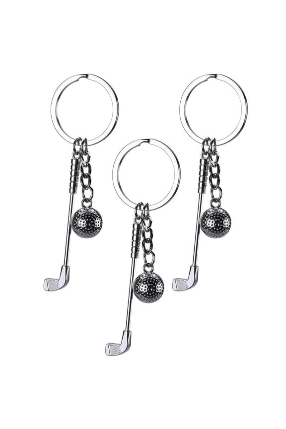 3 Pcs Small Party Bag Golf Clubs Key Chain Sports Themed Keychain Child