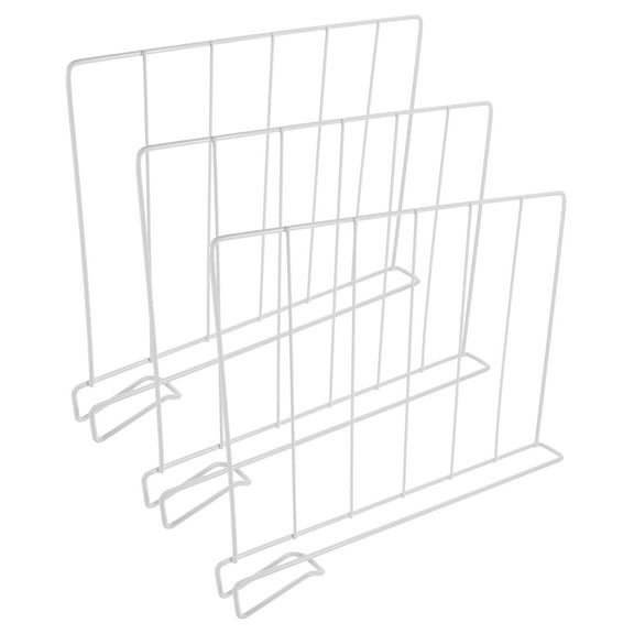 unbranded  3 Pcs Stackable Closet Wire Shelving Wardrobe Divider Towel Dividers Shelf