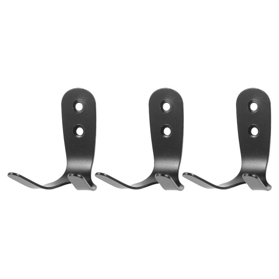 unbranded  3 Pcs Stainless Steel Hook Hooks Toy Cage Feeder Student Black