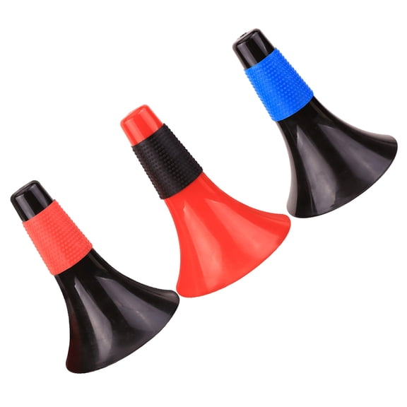 DECORNIJIA Sports Cones Markers Black 3Pcs 9.3 x 6.7 x 1.6In