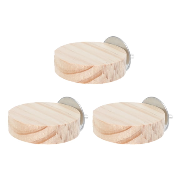 WEUVEB Bird Stand Pole for Pet Birds, Assorted Color Wood, 3 Pieces, and Practical Perch Accessory