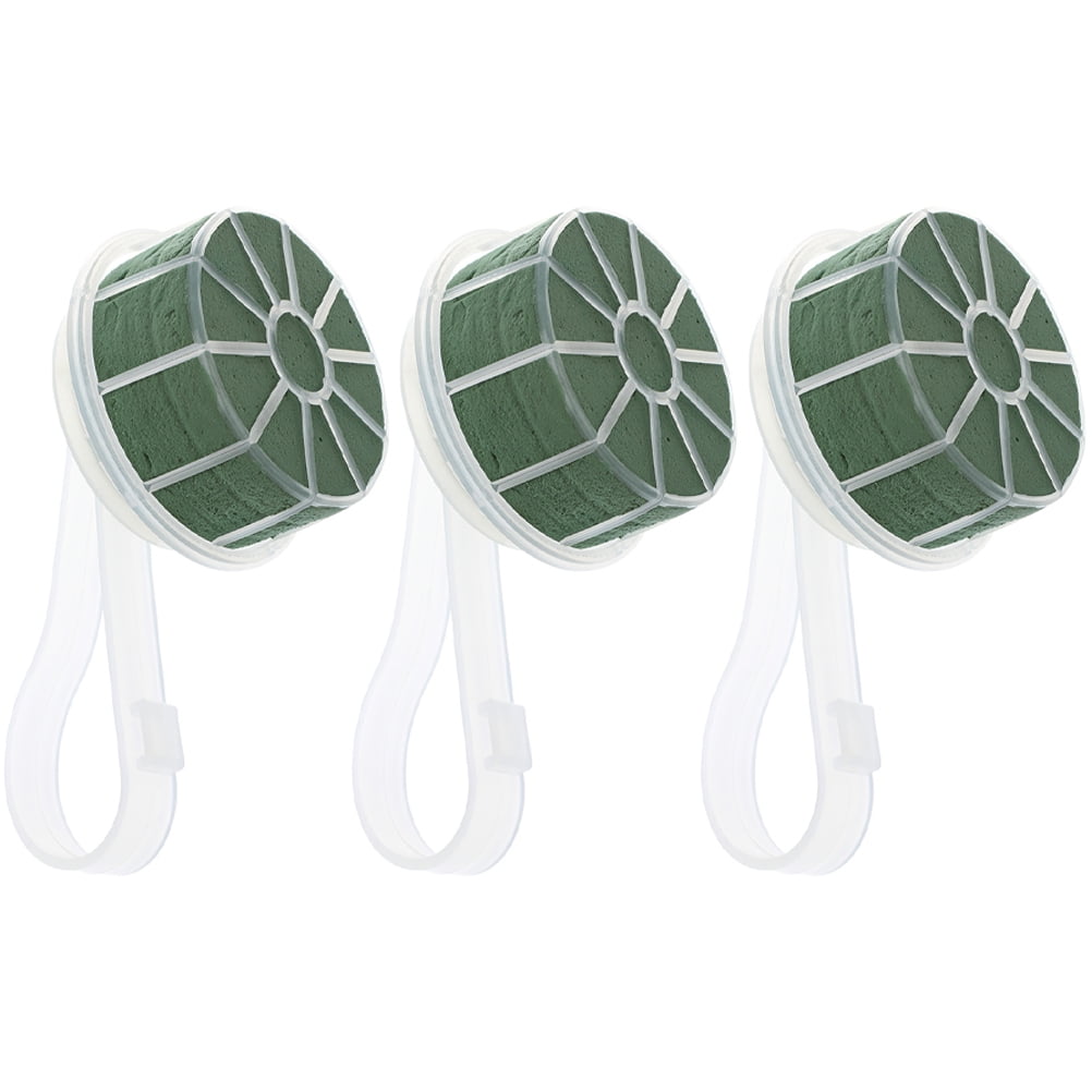 EXHUMKY 3pcs Flower Bouquet Carrier Plastic Green for Bridal Style with Support for Flowers