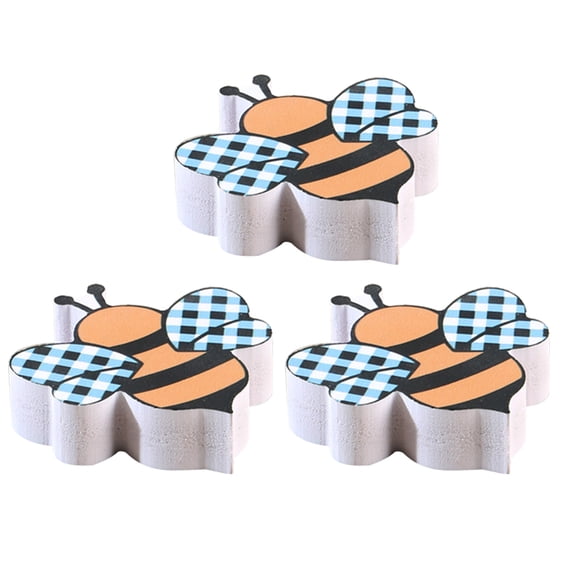 unbranded 3 Pcs Wood Bee Rustic Tired Decor Daisy Cutout Decorations Tray Hive Feeder