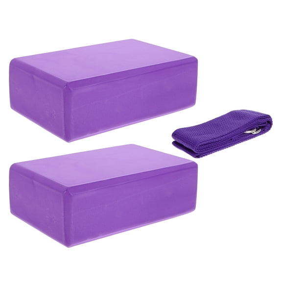 WHAMVOX EVA Yoga Blocks with Carrying Strap for Improved Stability, Support, and Easy Portability