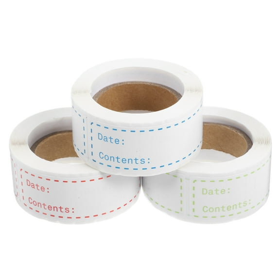 unbranded 3 Rolls Food Storage Labels Fridge Adhesive Stickers Container Nail Tape