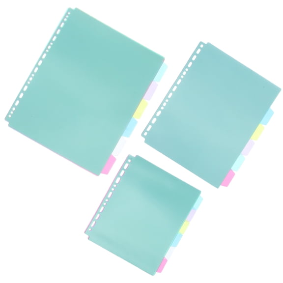 Greenadscape Professionals Dividers PP For School Use 3 Sets 12.4x9.2x0.04in