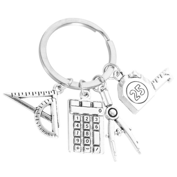 unbranded 3 pcs Delicate Alloy Keychain Math tools Keyrings Keychain Craft Ornaments