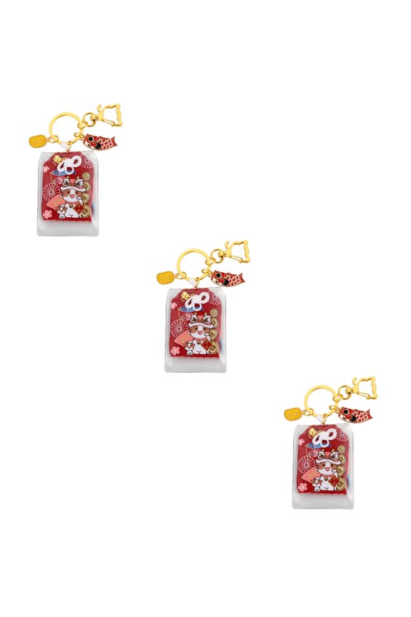 3 pcs  Lovely Cattle Bag Pendant Ox Year Keychain Calf Keyring Pendant Ox Year Gift