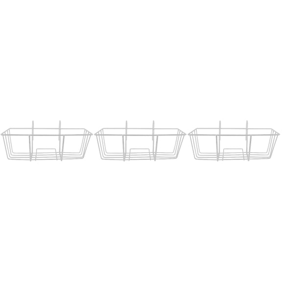 unbranded 3 pcs  Railing Flowerpot Rack Ironwork Hanging Flower Stand Rustproof Plant Holder