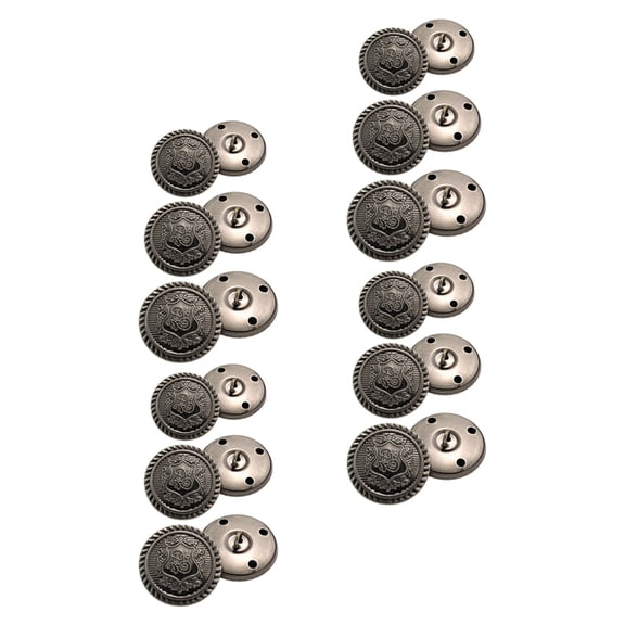 CTIRCHIU Coat Button Copper Buttons Women Dark Grey Decorative Fashion Design 30pcs