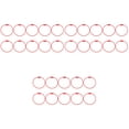 thumbnail image 1 of unbranded 30 Pcs Creative Keyring Metal Fashion Retro Simple Durable Keychain for Key (Red), 1 of 8