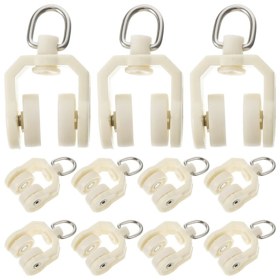 unbranded 30 Pcs Curtain Pulley Stick Rail Silent Runners for Curtains