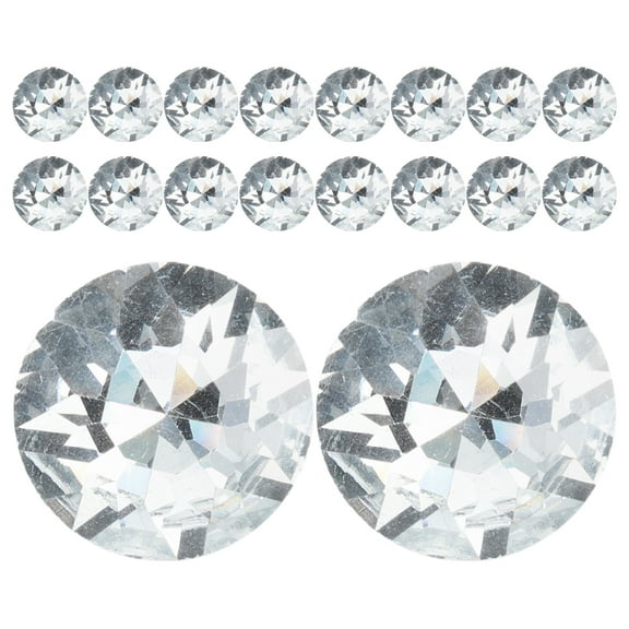 unbranded 30 Pcs Round Rhinestone Button Suspenders Tub Adhesive Stickers Non Slip Decor Transparent