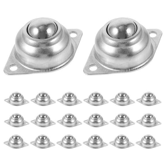 SOPOTUTU 30Pcs Ball Transfer Wheel with Universal Ball Caster for Home Use Silver