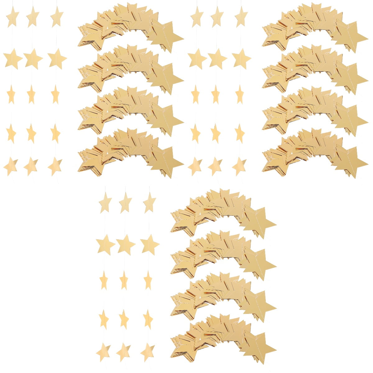 unbranded 30 pcs  Paper Garland Banner Birthday Wedding Star Banner Decoration Party Hanging Decor