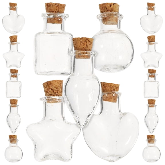 COSMOBETTY Cork Bottles Glass Lovely Cork Bottle Gifting 30Pcs 0.9X0.5In
