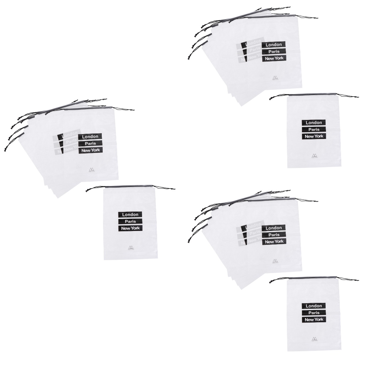 unbranded 30 pcs Waterproof Shoes Bag Transparent Shoe Organizer Outdoor Portable Drawstring Pouch Travel Drawstring Pouch
