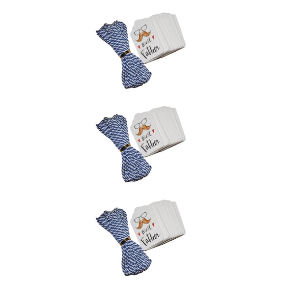 unbranded 300 pcs Father's Day Paper Labels Lovely Gift Tag Moustache Glasses Bookmark Creative Hanging Tag Message