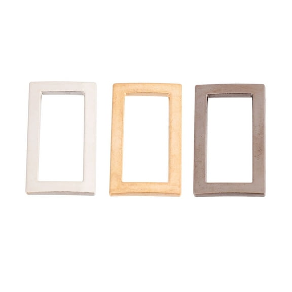 Masteelf 30PCS DIY Clothing Bags Accessories Sturdy Metal Buckles Square Alloy Buckle Replacement Button for Home Store Golden Silver Black Size 1