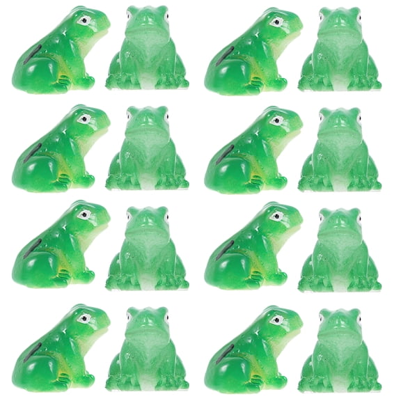 Luxshiny Resin Mini Frogs Figurines Assorted Color 30Pcs