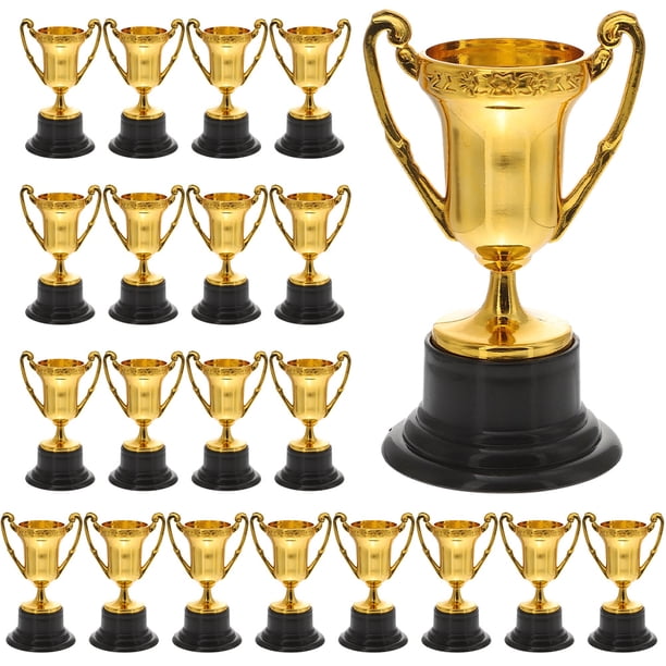 18 Pack 7 Inch Gold Trophies - Plastic Award Cups For Sports, Parties & Recognition Events