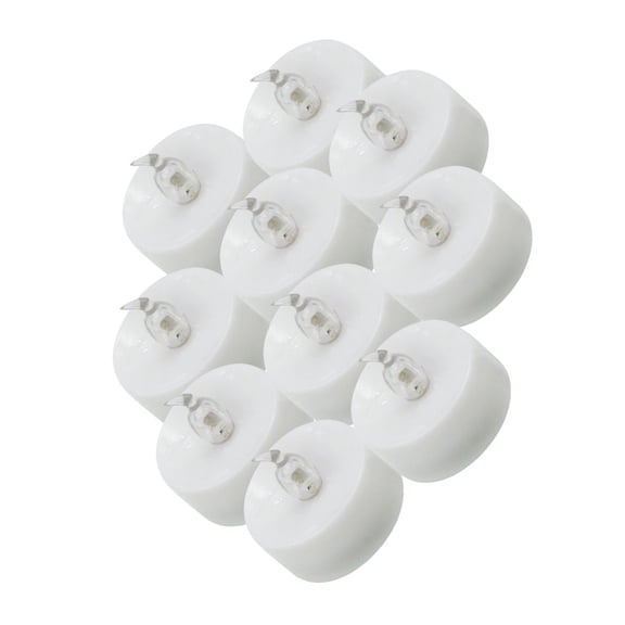 HEMOTON White LED Tea Light Candles with Flickering Effect for Decoration and Lighting 36 Pcs