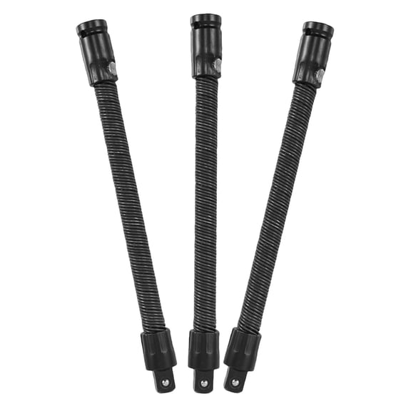 unbranded 3PCS Socket Wrench Extender Universal Flexible Shaft Extension Drive Head Flexible Drill Extension Impact Bar Socket Shaft