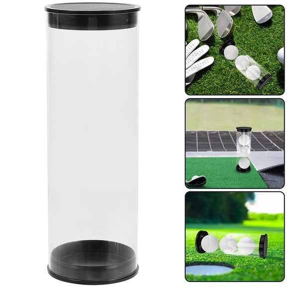 OUNONA 3Pcs Portable Golf Ball Case Clear PVC Storage Box for Home and Store Display