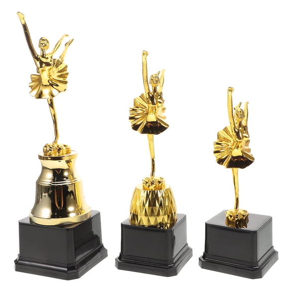 unbranded 3Pcs Dance Competition Gold Award Ballet Dance Award Trophy Dance Trophy Ballet Dancer Trophy
