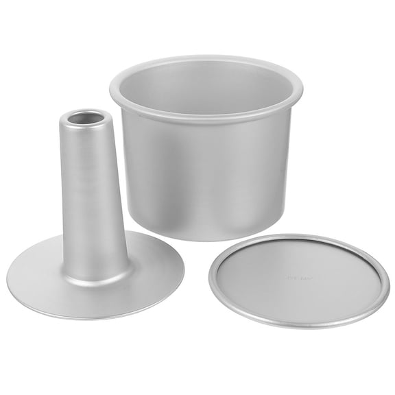 OULII Metal Cake Molds, Plated Silver, Removable Bottom, High-Temp Resistant, for Home 3Pcs