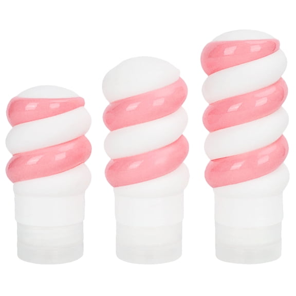TEHAUX 3-Pack Portable Silicone Travel Bottles for Shampoo, Conditioner, Lotion, Leakproof Refillable Containers