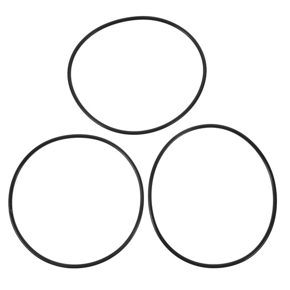 TEHAUX Plastic Seal Ring Black for Water Purifier Housing Gasket 3Pcs