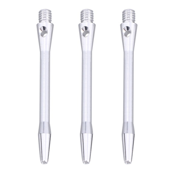 unbranded 3pcs 4.5mm Aluminium Alloy Shafts Darts Accessories Metal Stems Alloy Pole Rod with Standard 2BA Screw Thread (Silver)