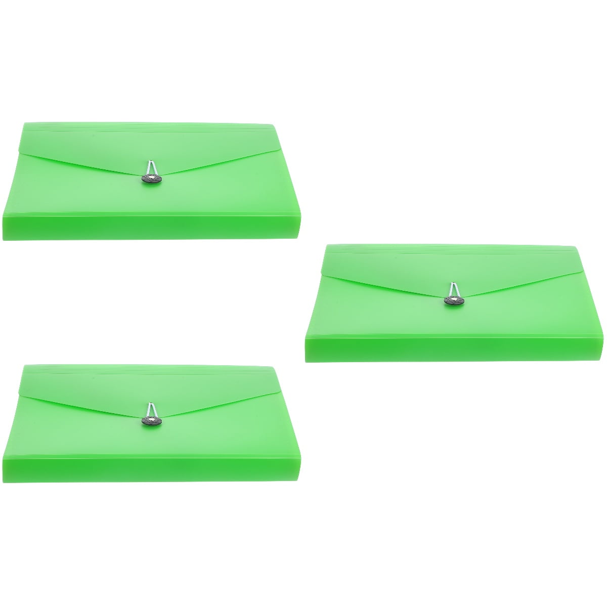 unbranded 3pcs Accordion File Folder Office File Organizer Strap Fastener File Storage Folder File Accordion Organizer