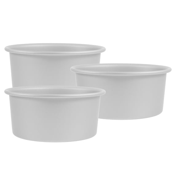 FOMIYES Plated Silver Aluminum Round Baking Tins Practical for Home Use 3Pcs