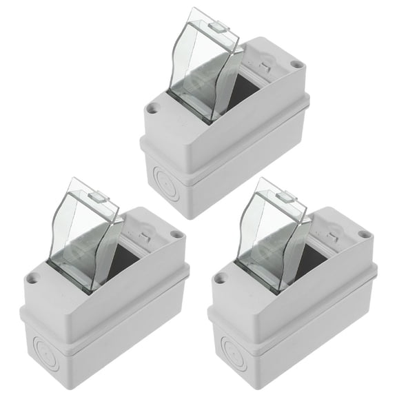 OFFIGAM 3pcs Rectangular ABS PC Enclosure Case IP65 Rated for Outdoor Industrial Electrical Use