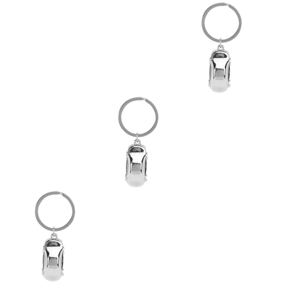 3pcs Car Shaped Metal Keychain Set, Keyrings for Keys, , and Accessories