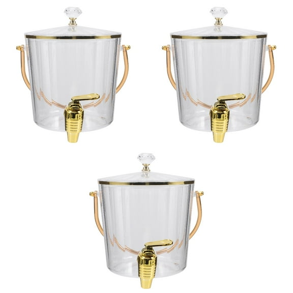 unbranded 3pcs Drinks Dispenser Juices Container Party Cold Water Dispenser with Lid Spigot