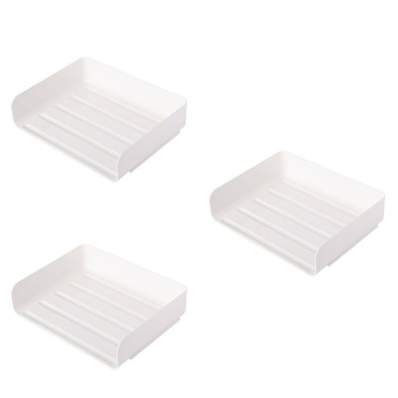 unbranded 3pcs Horizontal File Organizer Stackable File Trays Desk Paper Organizer Trays for Office